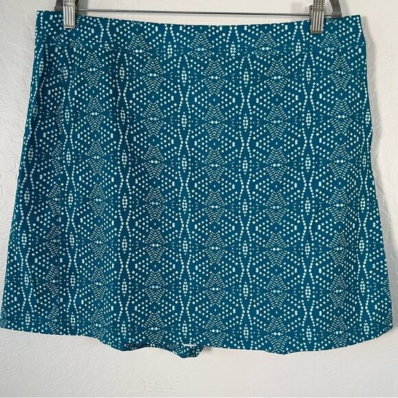 RipSkirt Hawaii Women's XL Wrap Skirt Teal Geo Pattern Hook and Loop Closure - Picture 1 of 5